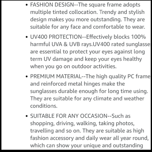 Square Colorblock Glitter Sunglasses - Picture 10 of 16